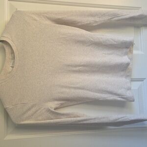 Aritzia Beige Ribbed Long Sleeve Top